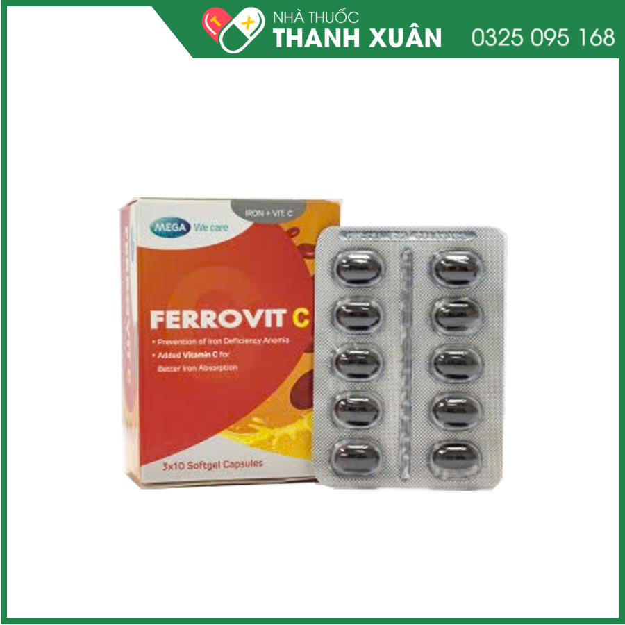Ferrovit C giúp hỗ trợ giảm nguy cơ và các triệu chứng thiếu máu do thiếu sắt